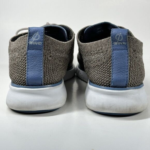 Cole Haan Shoes Mens Size 9.5 2.ZeroGrand Stitchlite Grey Wingtip Oxfords C26927 - Picture 10 of 15